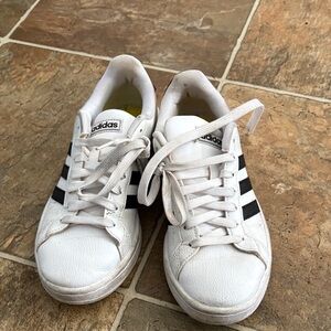 Adidas Classic White and Black Sneakers